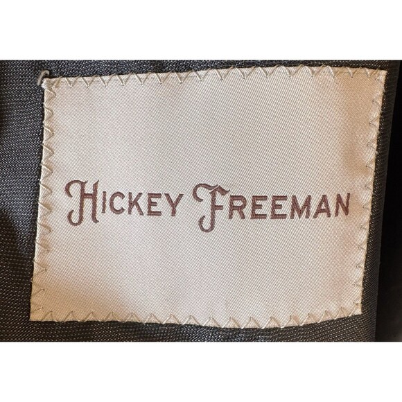 Hickey Freeman Suit Jacket 46Reg Worsted Wool Made in USA Dark Gray - Picture 6 of 12